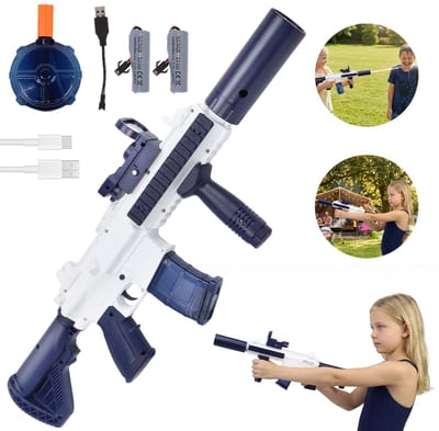 Elektrisch Waterpistool Met Looplicht - Automatisch Waterpistool Met Een Groot Bereik Tot 10m - Speelgoed Voor Buitenfeestjes Met 2 Watertanks En 2 Batterijen - Ideaal Zomercadeau Voor Kinderen En Volwassenen