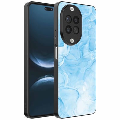 Geschikt voor Huawei Nova 14 Pro Telefoonhoesje met marmer opdruk - TPU backcover case marble design - Lichtblauw - Smartphonica geschikt voor Huawei Nova 14 Pro