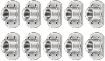 10 Stuks M10 x 1.25 mm Dubbele Tong Bevestigingsmoeren voor Industrieel Gebruik en Constructie