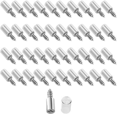Dailygoods- Plankdragers 40 Stuks - Plankdragers met Rubberen Bescherming - Plankdragers met Hoog Draagvermogen - Plankdragers voor Eenvoudige Montage - Plankdragers van Robuust Metaal - Plankdragers met Zelftappende Schroef - Planksteunen