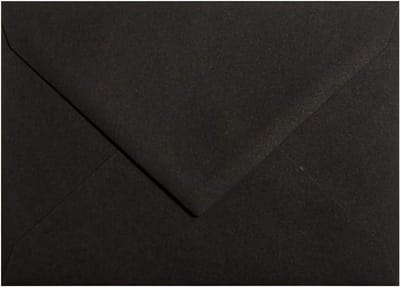 Enveloppen DIN C6 - Wenskaart envelop A6 - Uitnodigingen versturen - 120 g/m² papier - 114x162 mm - Zwart