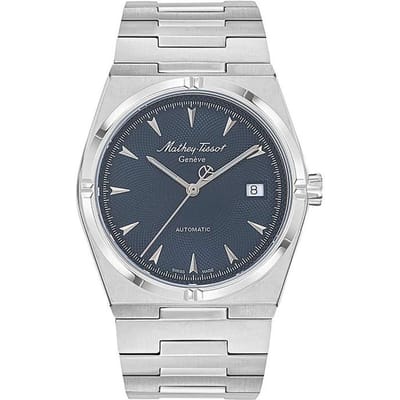 Mathey-Tissot Zeus Roestvrij Staal Blauwe Wijzerplaat Kwarts H118ATABU Herenhorloge blauw