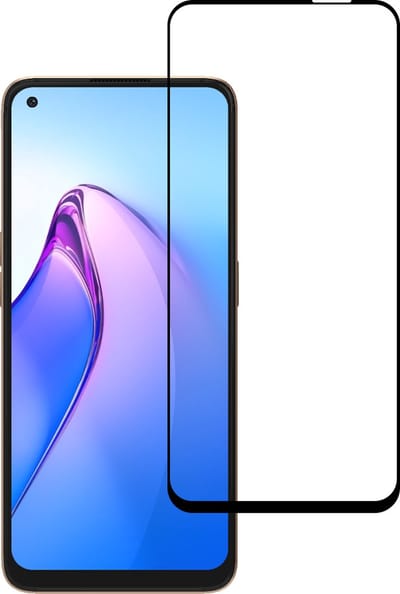 Smartphonica Screenprotector Geschikt voor Oppo Reno 8 4G - Full Cover Tempered Glass - Gehard glas Geschikt voor Oppo Reno 8 4G geschikt voor Oppo Reno 8 4G