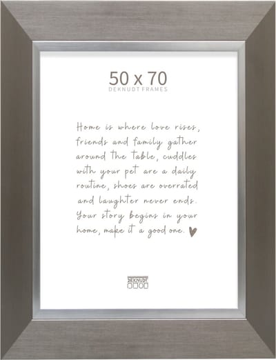 Deknudt Frames fotolijst S861D1 - zilver met bies - foto 50x70 cm