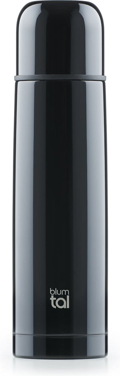 Blumtal Thermosfles - Lekvrije thermosfles met drinkbeker voor onderweg - Isolerende Thermoskan - Roestvrij staal - 350ml - Zwart
