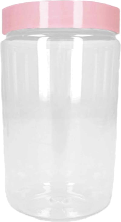 Forte Plastics Voorraadpot/bewaarpot - 1L - kunststof - oud roze - B10 x H17 cm