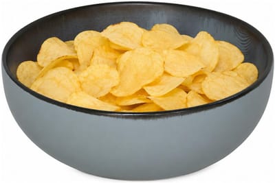 Gerimport snackschaaltje - D16 x H6 cm - blauw - keramiek - kommetje/schaaltje