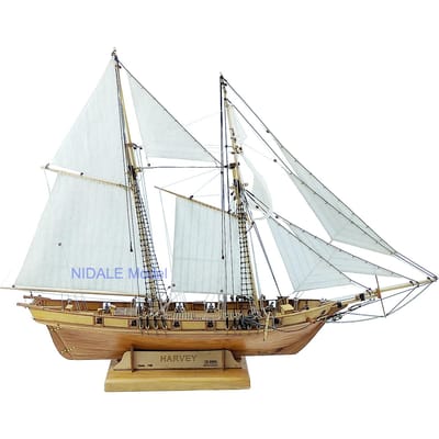 Nieuwe Versie Schaal 196 Classics Oude Scheepsmodel Bouwpakketten Harvey 1847 Houten Zeilboot Doe-het-zelf Huisdecoraties white