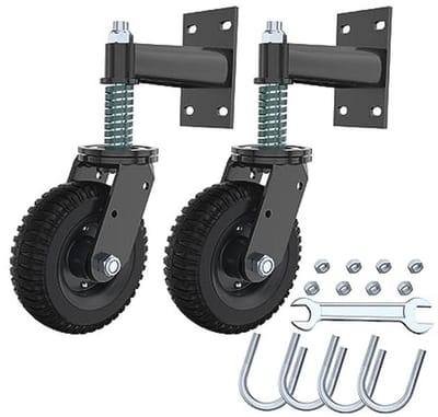 Hekpoortwiel 15 cm - Zwart Rubber - 360 Graden Draaiend - Heavy Duty - Maximale Belasting 230 kg