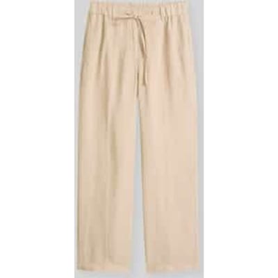 Wide leg broek van puur linnen