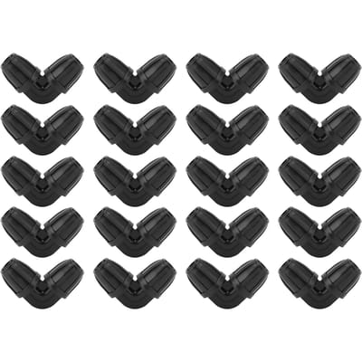 20 Pièces Coudes 8/11 avec Verrouillage Adaptateur Connecteur Tuyau d'Arrosage de Jardin Raccords d'Irrigation Goutte à Goutte pour Jardin gray