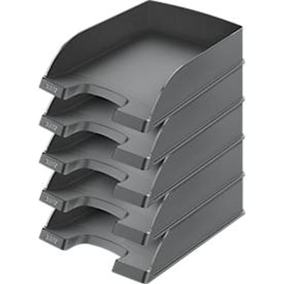 LEITZ® Opbergmand standaard 5227, kunststof, 5 stuks, zwart