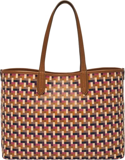 FOSSIL Shopper Williamson Tote Bag Purple Multi Kleurrijke