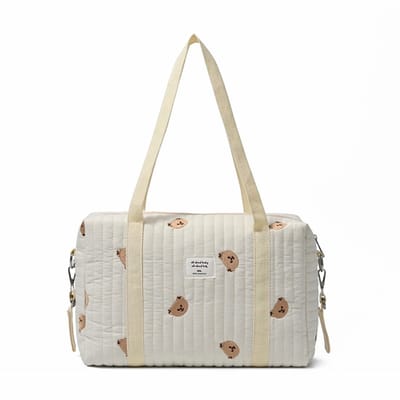 Grote Luiertas - Mombag - Verzorgingstas met Meerdere Compartimenten - Waterdicht Schoudertas - Ideaal Kraamcadeau en Kraampakket - Perfect voor Baby Verzorging en Uitstapjes - Beige