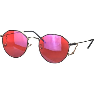 Blauwlichtfilter Bril Voor Vrouwen Betere Slaap Bril Rood Oranje Glas Nachtelijk Verbeteren Slapeloosheid Metalen Vorm Frame Kleine Maat 133mm pink