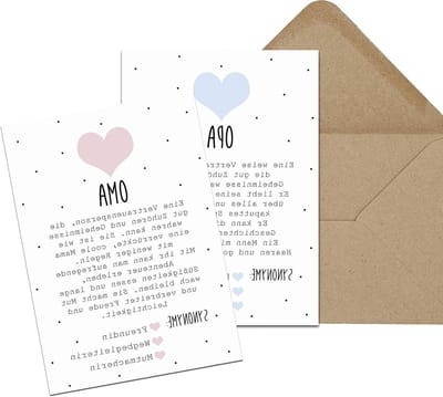 Ansichtkaart Oma Opa - Gepersonaliseerde Kaart - Geleefde Momenten Vieren - Met Envelop - DIN A6 - Kleurrijk