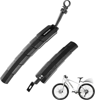 Rockbros Spatbord Mountainbike - Spatbord Racefiets - 29 inch - Verstelbaar - Voor- en achterzijde - Zwart