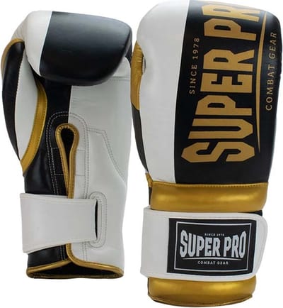 Super Pro Combat Gear (thai)Bokshandschoenen Bruiser Zwart/Goud/Wit 12oz