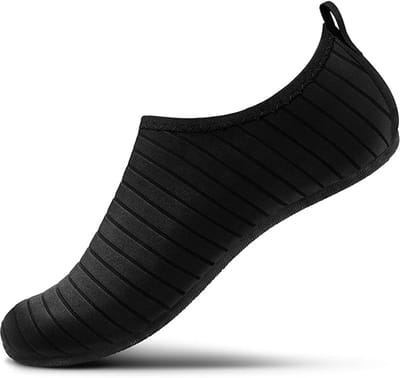BOTC Waterschoenen Volwassenen - Unisex Watersokken met Anti-Slip Zool - Strandschoenen voor Zwemmen, Surfen & Strand - Zwart - Maat 40/41