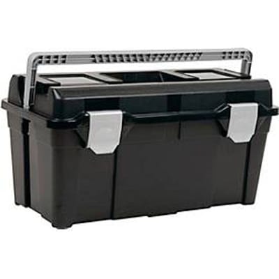 Raaco gereedschapskoffer Gereedschapskoffer 35-50, met drager en assortimentsdoos voor kleine onderdelen, B 580 x D 290 x H 285 mm, gemaakt van polypropeen, zwart