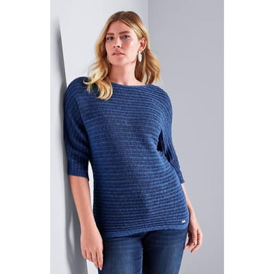 Trui een boothals Van Emilia Lay blauw