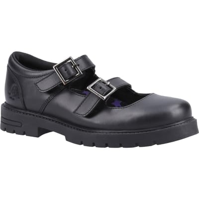 Hush Puppies Ella Junior Meisjes Zwart Leren Schoenen
