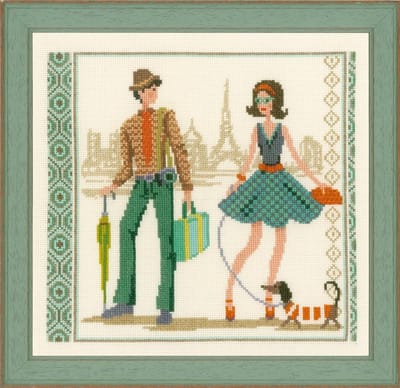 Vervaco - Telpakket kit - Vintage in Parijs - PN-0149958 - Borduren - Borduurpakket - Borduurpakket volwassenen