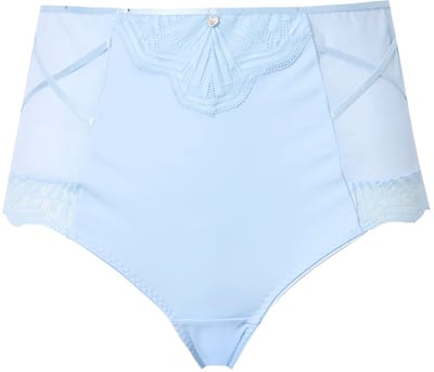 TruYou - Dames - TRUYOU shaping-maxislip kant sierbandjes powermesh - Zacht lichtblauw - Maat 58+