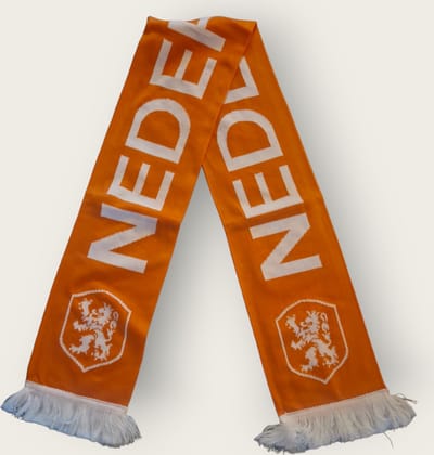 HD sjaal Nederland oranje/wit| WK 2026 | Nederlandse Elftal Sjaal | Holland Souvenir