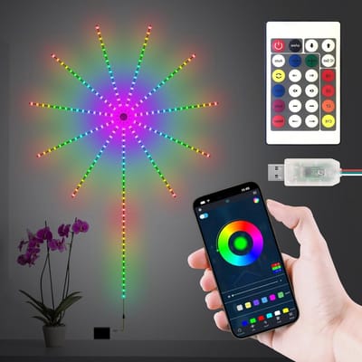 Kleurveranderende LED Strip Lights met Afstandsbediening en Muzieksynchronisatie voor Feestelijke Decoratie in Kamer en Slaapkamer