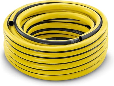 Kunststof tuinslang zwart geel - Primo Flex 3/4 inch 25 meter