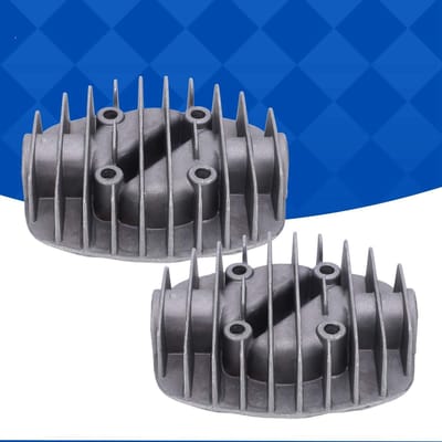 Dailygoods- Cilinderkop Pneumatisch - Dubbele Cilinder - Gegoten Aluminium - Accessoires - G1/2in/G3/8in Schroefdraad - Hoge Veiligheidsfactor - Luchtcompressor