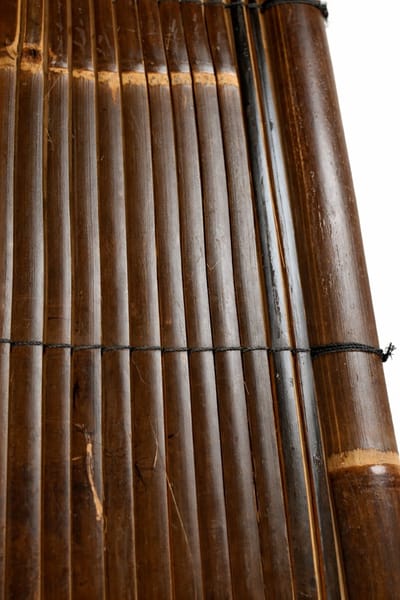 TuinChamp Rolgordijn bamboe zwart 100 x 200 cm - Bamboe rolgordijn voor buiten en binnen - Bamboe rolgordijnen - Natuurlijk rolgordijn hout - Natuurlijke uitstraling