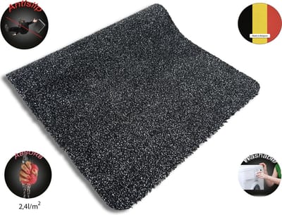 JYG Deurmat KATCOT SUPERABSORB katoen zwart/antraciet 60 x 80cm - droogloopmat