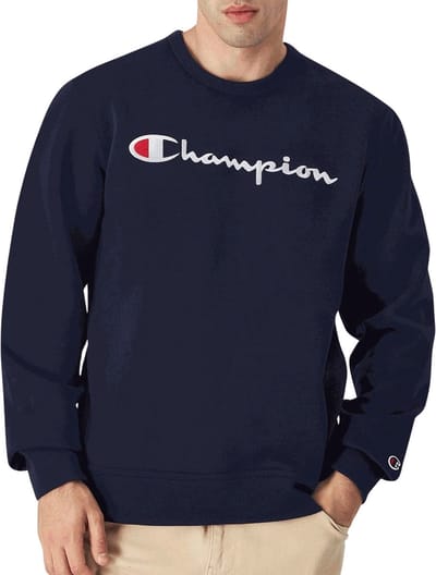 Champion Big Logo Fleece Crewneck Sweater Heren - Maat S