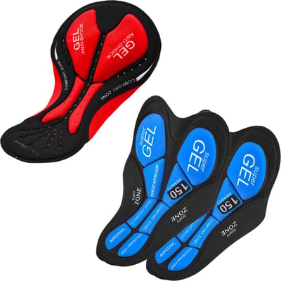 Lot de 3 shorts de cyclisme rembourrés en gel pour hommes et femmes, sous-vêtements de vélo