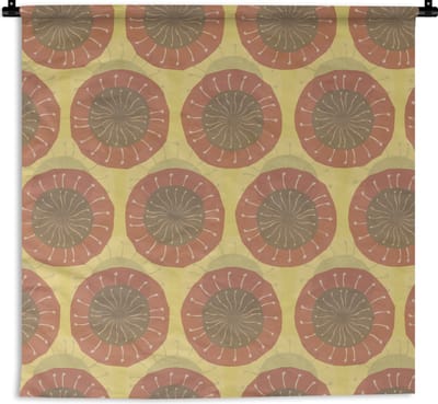 Wandkleed - Wanddoek - Zonnebloemen - Patroon - Zuid-Amerika - 90x90 cm - Wandtapijt