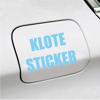 Bumpersticker - Klote Sticker - 8,2 X 12,7 - Licht Blauw