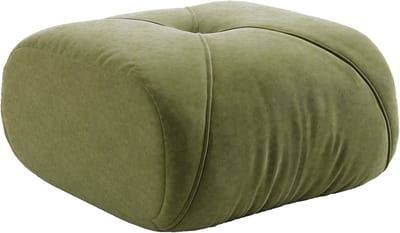 Hocker - Groene voetenbank voor woonkamer - Ergonomische poef met 32D schuim-Zacht zitelement - 78x76x45cm- Ontspannen - Binnen Groen