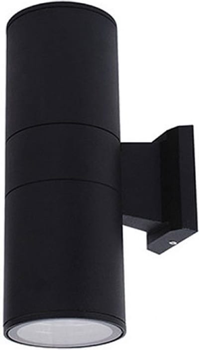 LED Tuinverlichting - Buitenlamp - Wand - Aluminium Mat Zwart - E27 - Rond