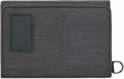 Pacsafe Portemonnee - 11.5 x 8 x 1.8 cm - Pasjeshouder - RFID-beveiligd - Scanvak - Recycled polyester - Lichtgewicht - Veelzijdig - Donker Grijs