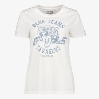 TwoDay dames T-shirt met tijger wit - Maat S