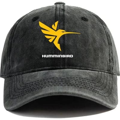 Humminbird Baseballpetten Verweerde Petten Dad Cap Mannen Vrouwen Retro Buiten Zomer Verstelbare Petten Casual Veelzijdig Zonbescherming Adjustable black