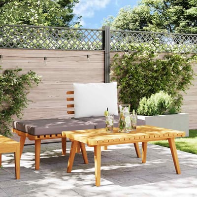 vidaXL - 3-delige - Loungeset - met - kussens - massief - acaciahout
