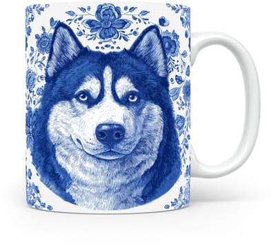 Mok Malamute Beker voor koffie of tas voor thee, cadeau voor dierenliefhebbers, moeder, vader, collega, vriend, vriendin, kantoor, opa, oma, hond, kerst, sinterklaas, verjaardag