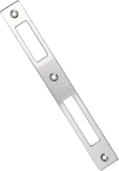 Roestvrijstalen Pickguard met Hoekige Barrièrebalk, Deurstoppers en Inlaatplaat voor Deursloten (172mm x 22mm x 1.1mm) - Ideaal voor Veiligheid en Duurzaamheid