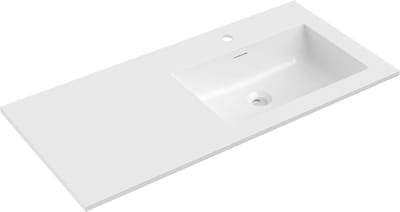 Mexen Otis inbouw wastafel rechts 101 x 46,5 cm, wit glanzend - 25181000P