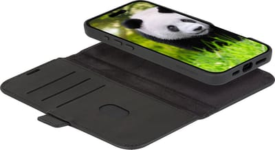 dbramante1928, Hoesje geschikt voor Apple iPhone 16 Pro - Lynge Series 2-in-1 Folio MagSafe Compatibel, Zwart
