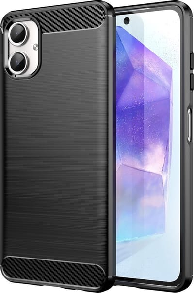 Coverup Hoesje - Geschikt voor Samsung Galaxy A06 Hoesje - Coverup Armor Brushed TPU Back Cover - Zwart