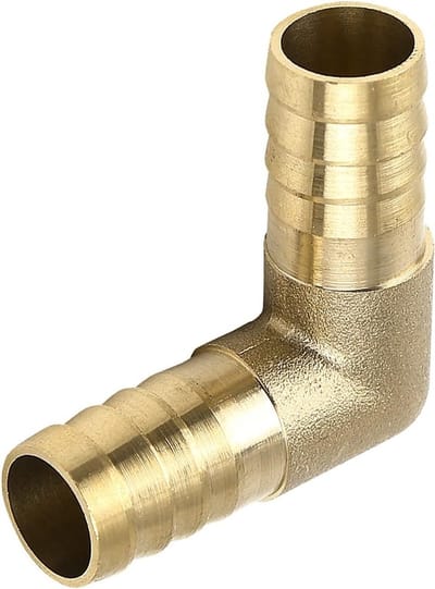 90 Graden Messing Laskoppeling met Mannelijke Draad - Slangverbinder voor Snelle Aansluiting, Geschikt voor Pijpen (14mm OD) en Tuinirrigatie